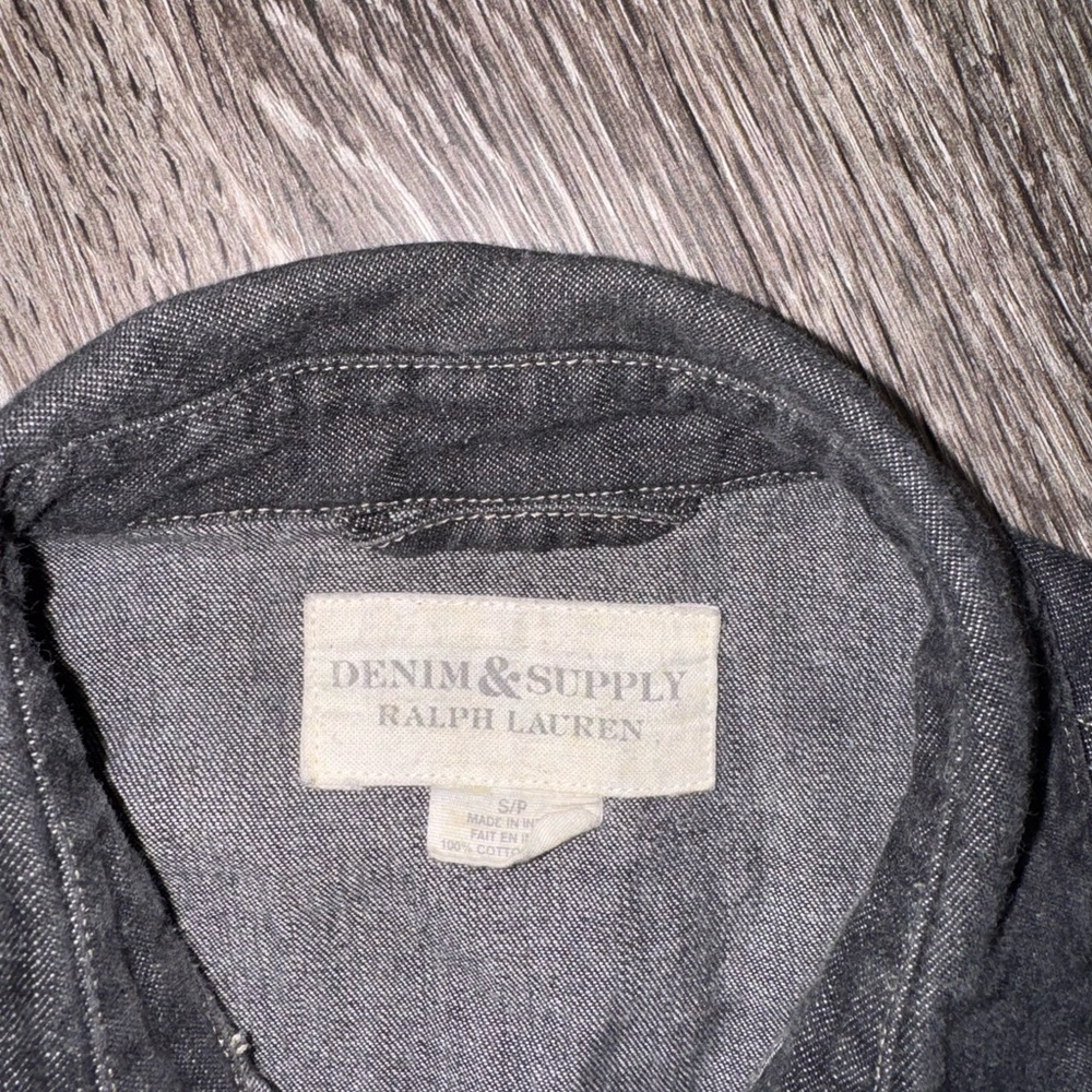 Dark Denim Button-Up Shirt - Picture 2 of 3